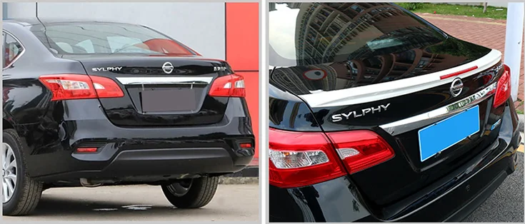 Непокрашенный задний спойлер крыла для Nissan Sentra 2013-2019 стиля задний багажник из АБС с световым ободом 1 шт.