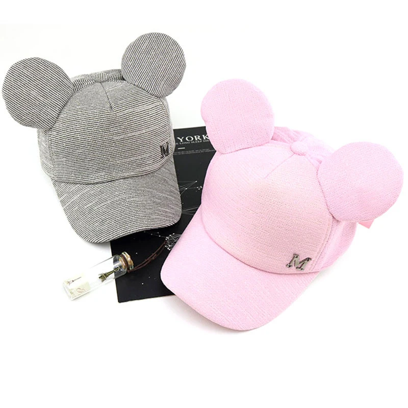 Детская бейсболка Sun Caps с большими ушами и вышитой буквой M, для мальчиков и девочек от 3 до 8 лет.