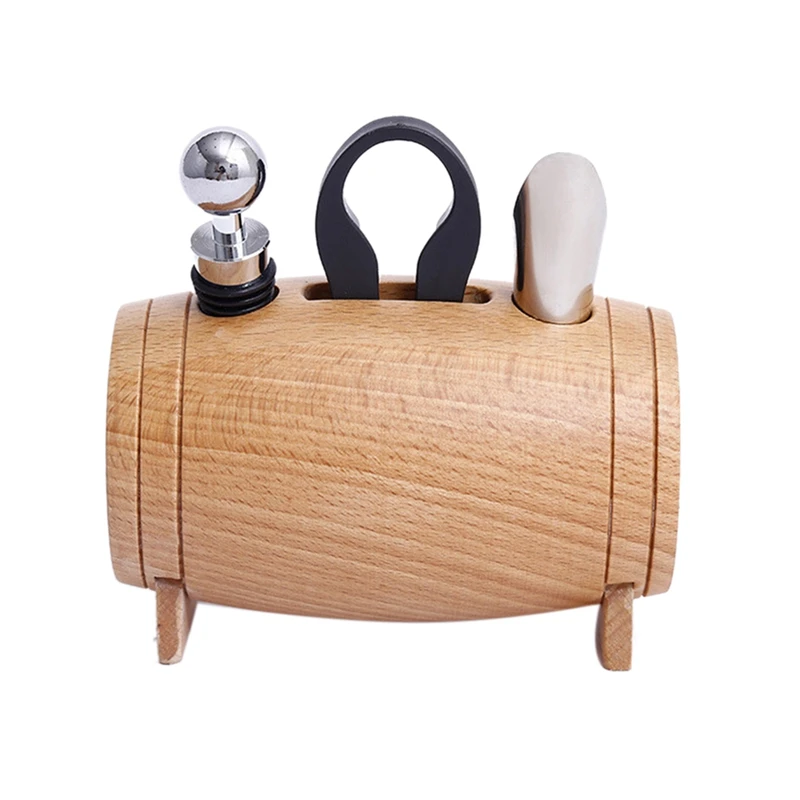 

Wine Opener Set Stainless Steel Wine Corkscrew Wine Corkscrew with Wine Pourer Aluminum Foil Paper Cutter Wine Stopper