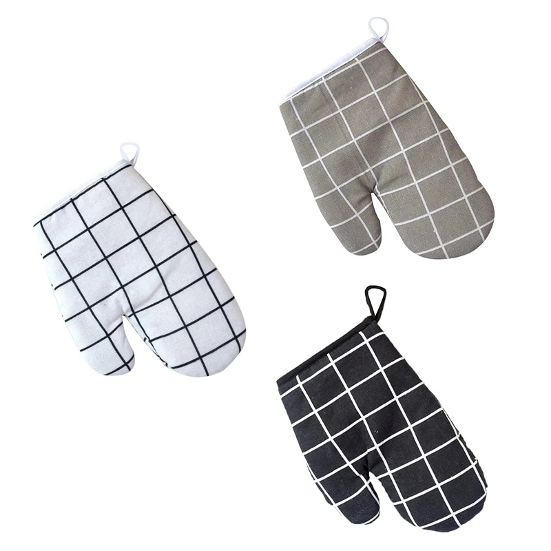 

1 Piece Heat Resistant Kitchen Barbecue Oven Glove Cooking BBQ Grill Cotton Glove Oven Mitt Baking Glove Hands Protector Guard