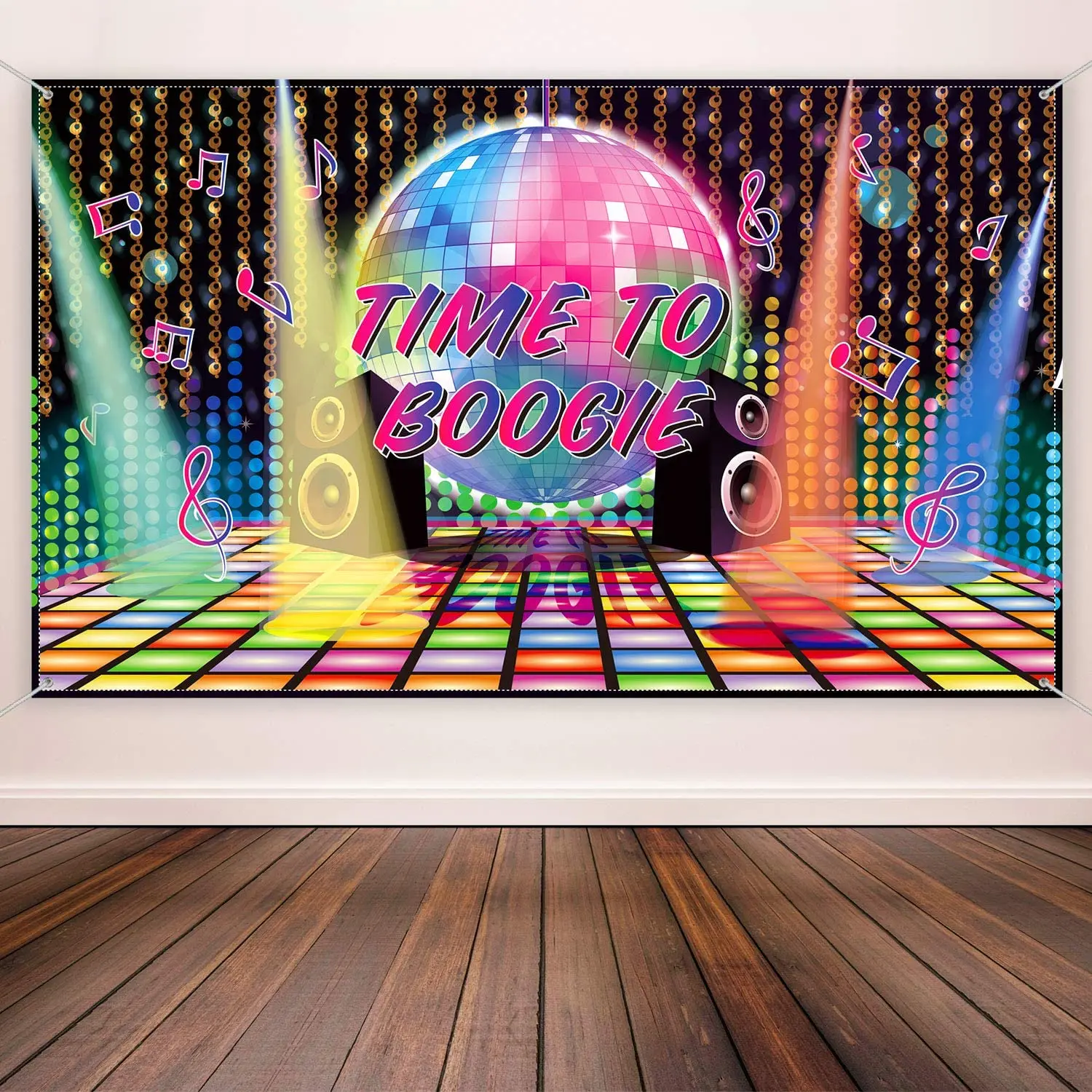 

70s Theme Disco Photography Backdrop Banner 70's Photo Booth Background Wall Decorating For Disco Birthday Party Supplies