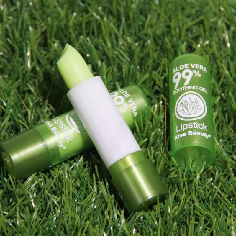 

1Pc Moisture Lip Balm Long Lasting Natural Aloe Vera Lipstick Color Mood Changing Long Lasting Moisturizing Lipstick Anti Aging