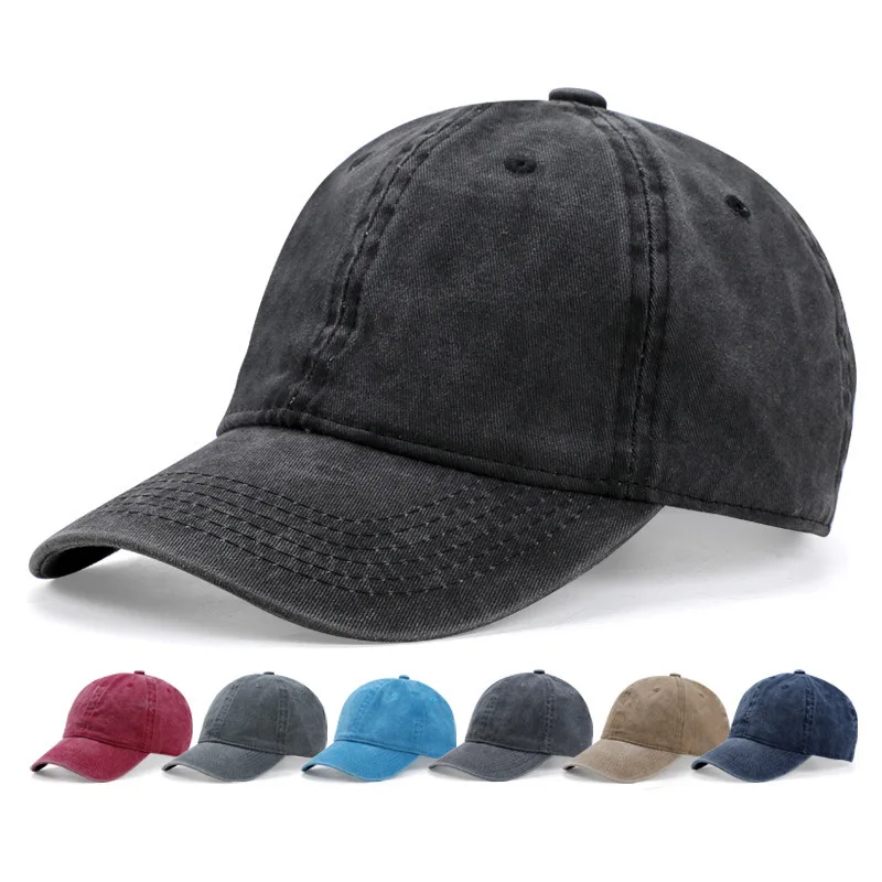 

Промытые мужские бейсболки, уличные кепки-бейсболки, модные простые хлопковые регулируемые кепки унисекс с защитой от УФ излучения
