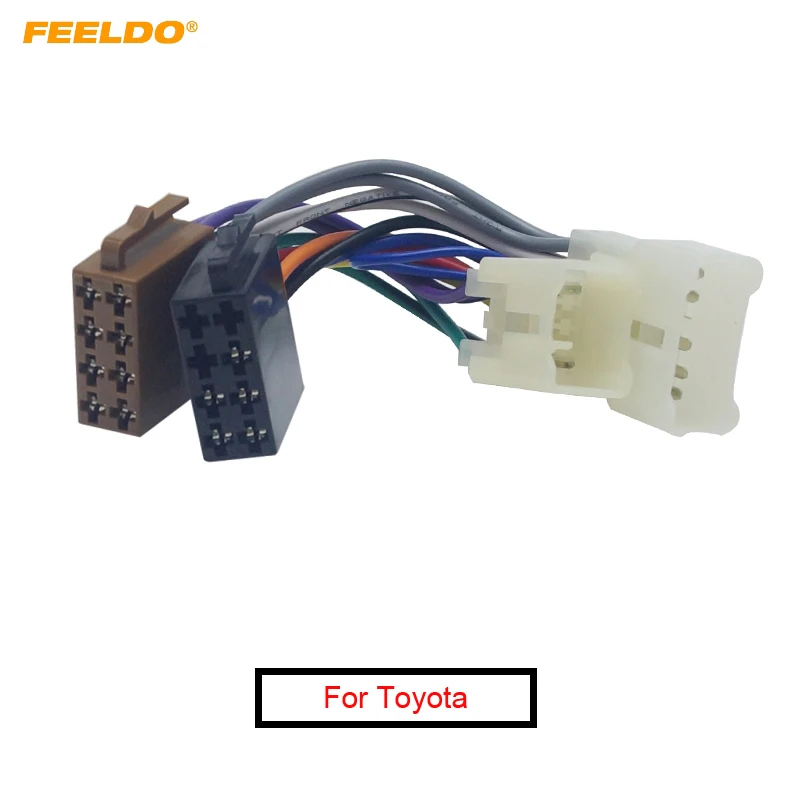 FEELDO 1 шт. автомобильный стерео аудио конверсионный провод адаптер для ISO к Toyota CD
