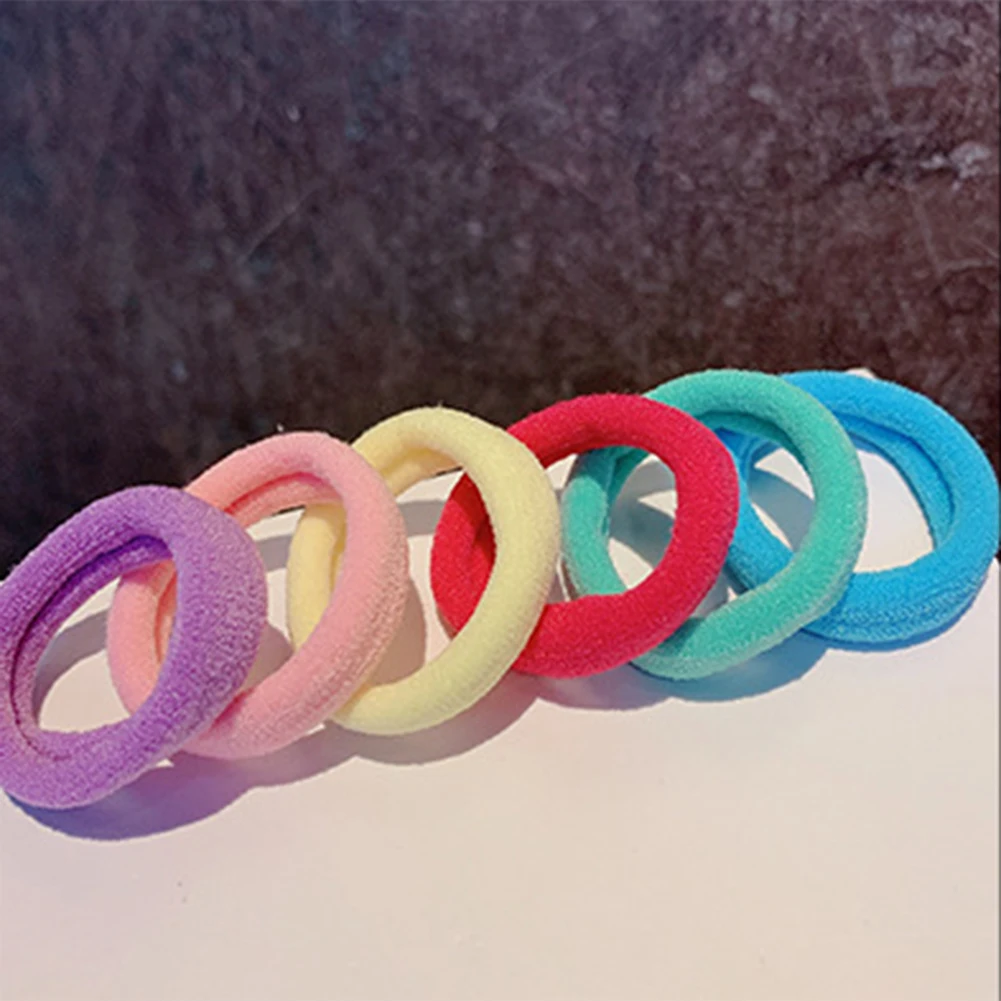 

50pcs/Pack Girls Colorful Nylon Small Elastic Hair Bands Child Ponytail Holder Rubber Bands Headband Kids Hair Accessories