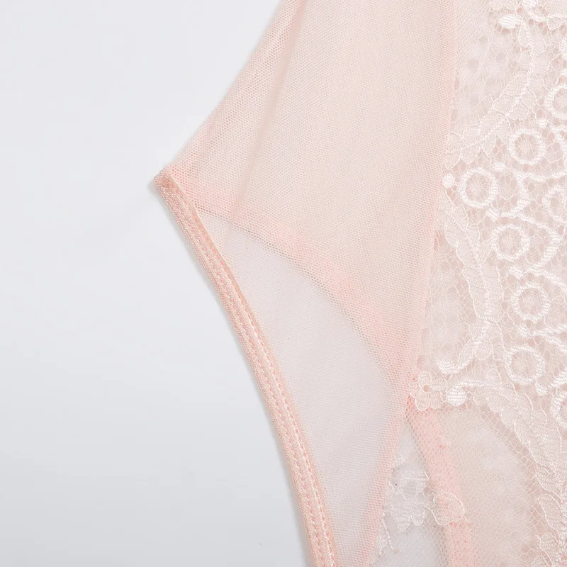 

Female Bodysuit, Lace Floral Spaghetti Strap One-Piece Underwear Hollow Out Lingerie for Women, S/M/L/XL