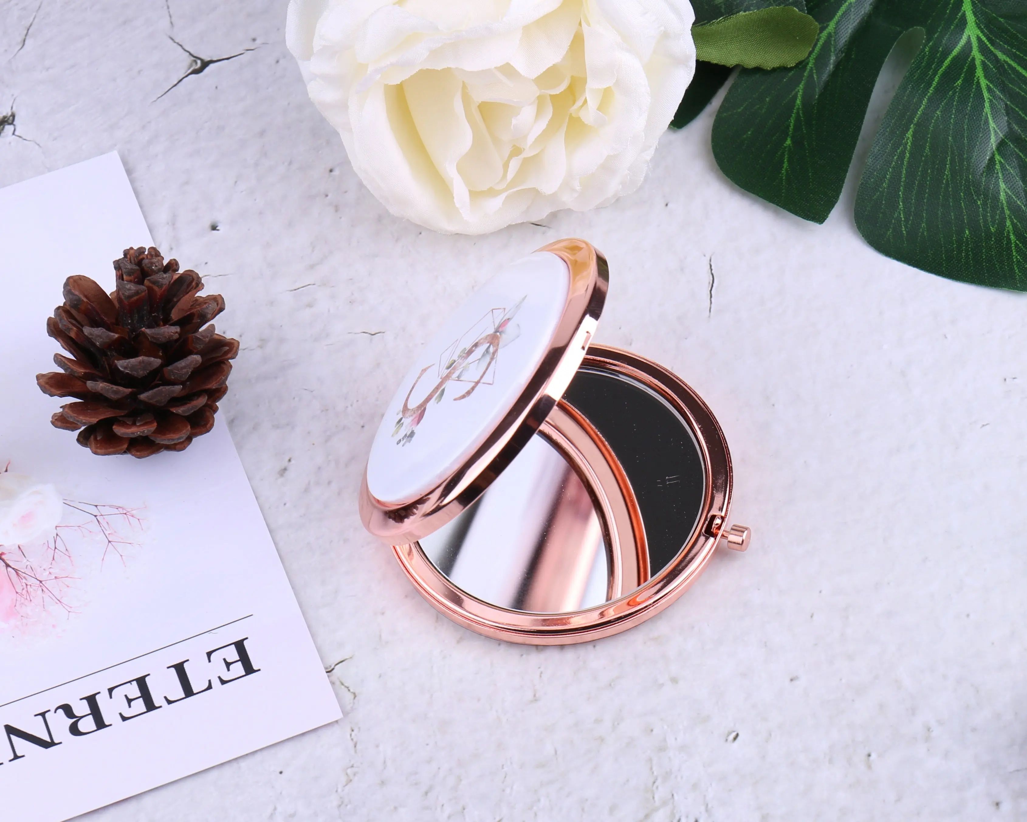 Милые подарки для подружек невесты уникальные зеркальные компакты Золотые