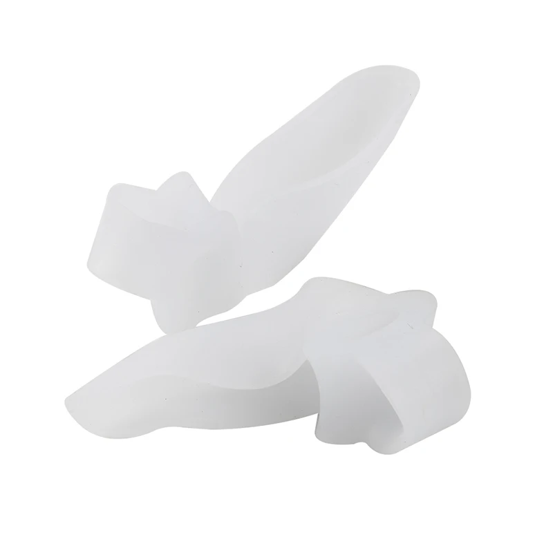 

2Pcs=1pair Two-hole Toe Separator Orthopedic Pedicure Foot Corrector Feet Adjuster Straightener Hallux Valgus Orthosis Dropship