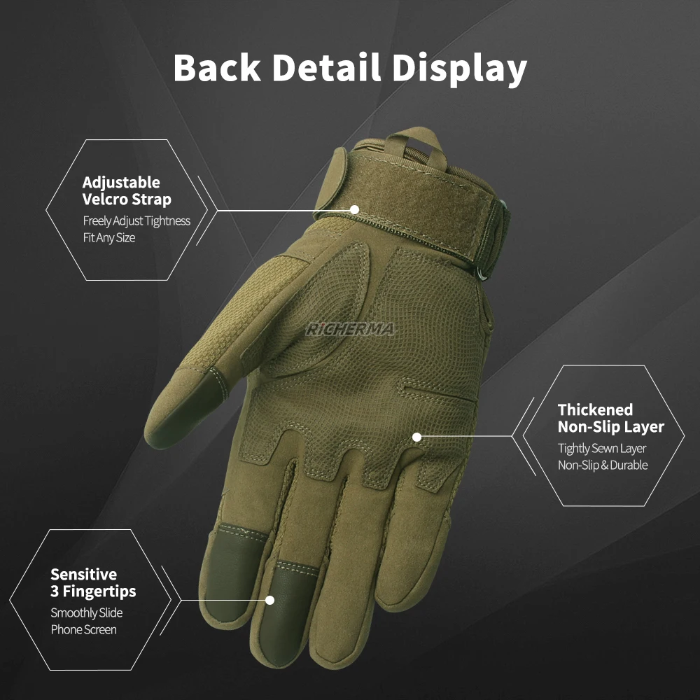 Защитные мотоциклетные перчатки для рук тактические с закрытыми пальцами мужчин