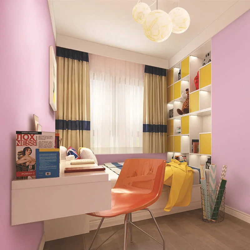 

Самоклеящиеся обои для детской комнаты, однотонные обои, водонепроницаемые рельефные настенные наклейки, розовые, зеленые, черные контактн...