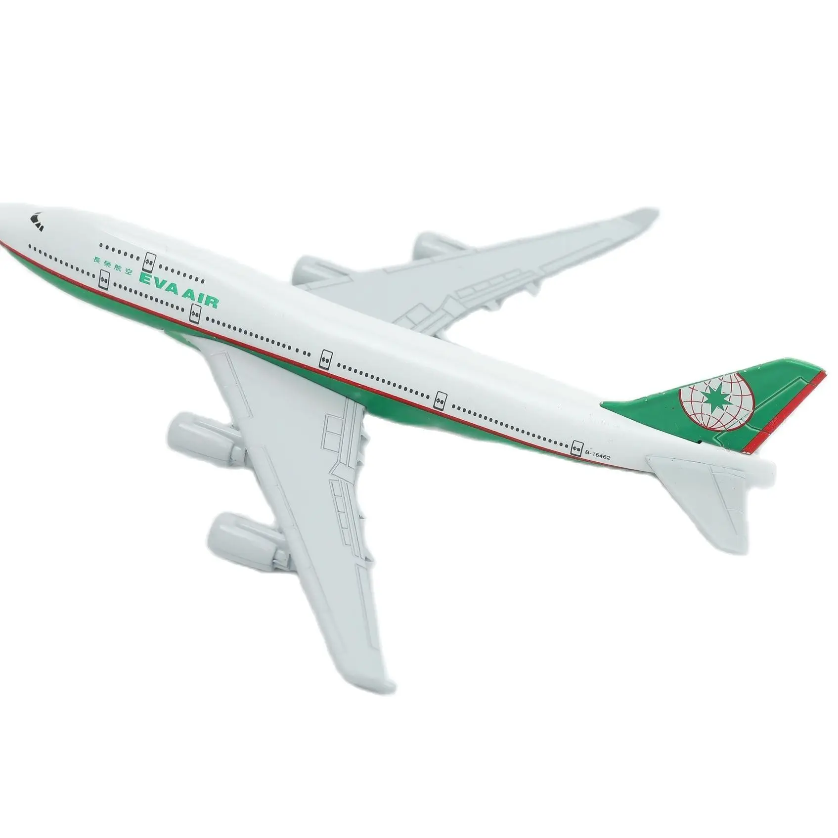 China Taiwan Eva Airways Boeing 747 Aircraft Alloy Diecast Model 15cm World Aviation Collectible Miniature Souvenir Ornament | Игрушки и