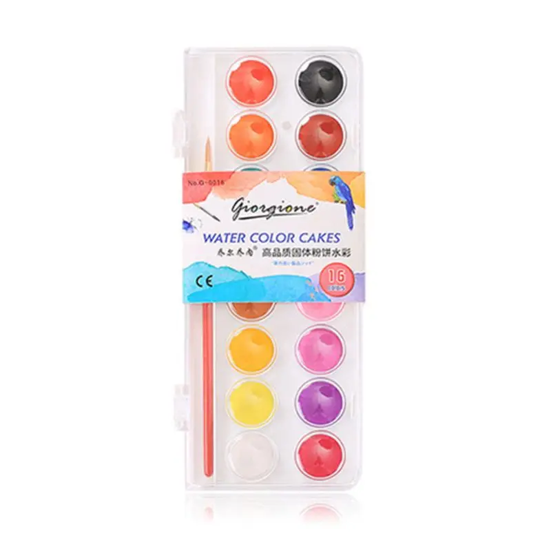 

12 Color Fundamental Watercolor Pain Set with Paint Brush Watercolor Set for Beginners and Professionals Retailsale