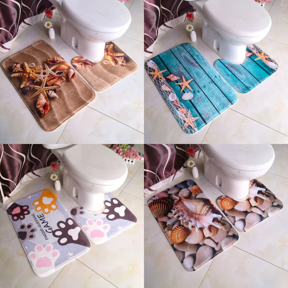 Ванная комната комплект 2 предмета в комплекте под мрамор Нескользящая подставка