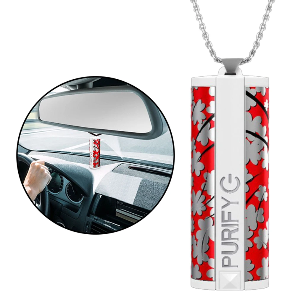 

Personal Wearable Necklace Mini Portable Air Freshner Ionizer Generator Remove Dust Low Noise for Adults Kids