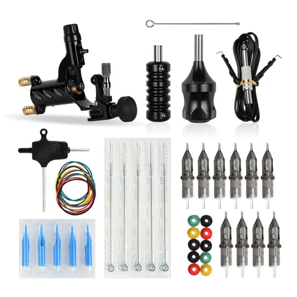 

Rotary Tattoo Machine Shader Tattoo Kit Equipment Tattoo Machine 10 Needles Tattoo Tool Set Tattoo Pen Maquiagem Body Art Tool