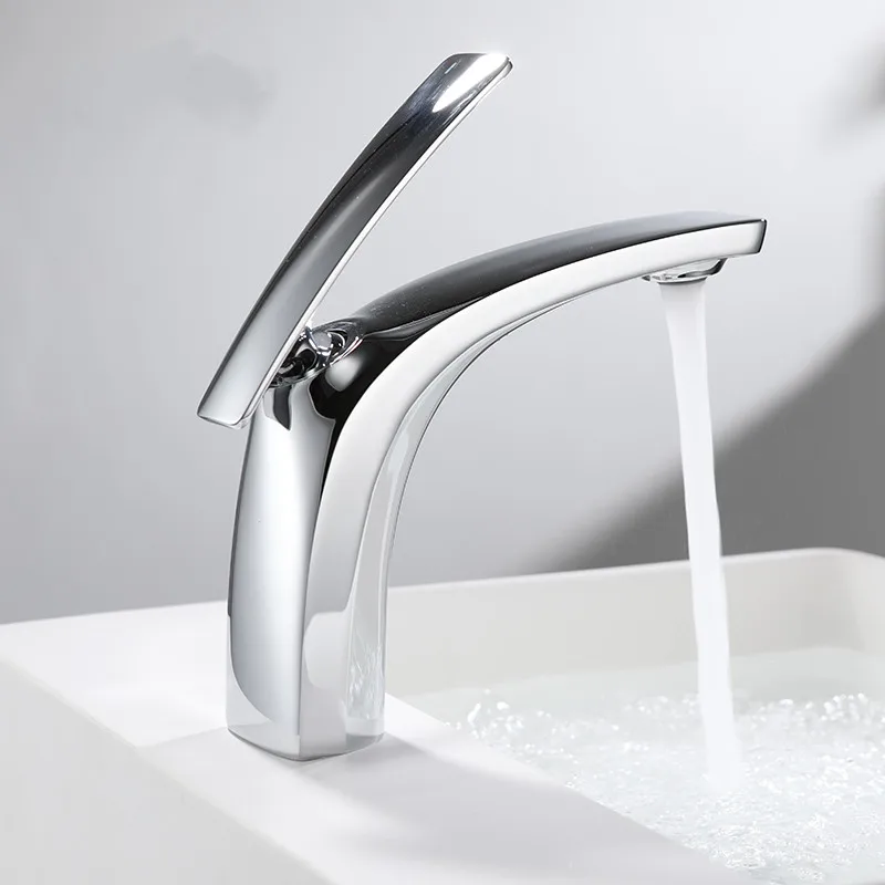 

Basin Sink Faucet Modern Brass Bathroom Faucet Mixer Tap Black/Grey/Chrome/Gold Wash Basin Faucet Hot and Cold Water Faucet