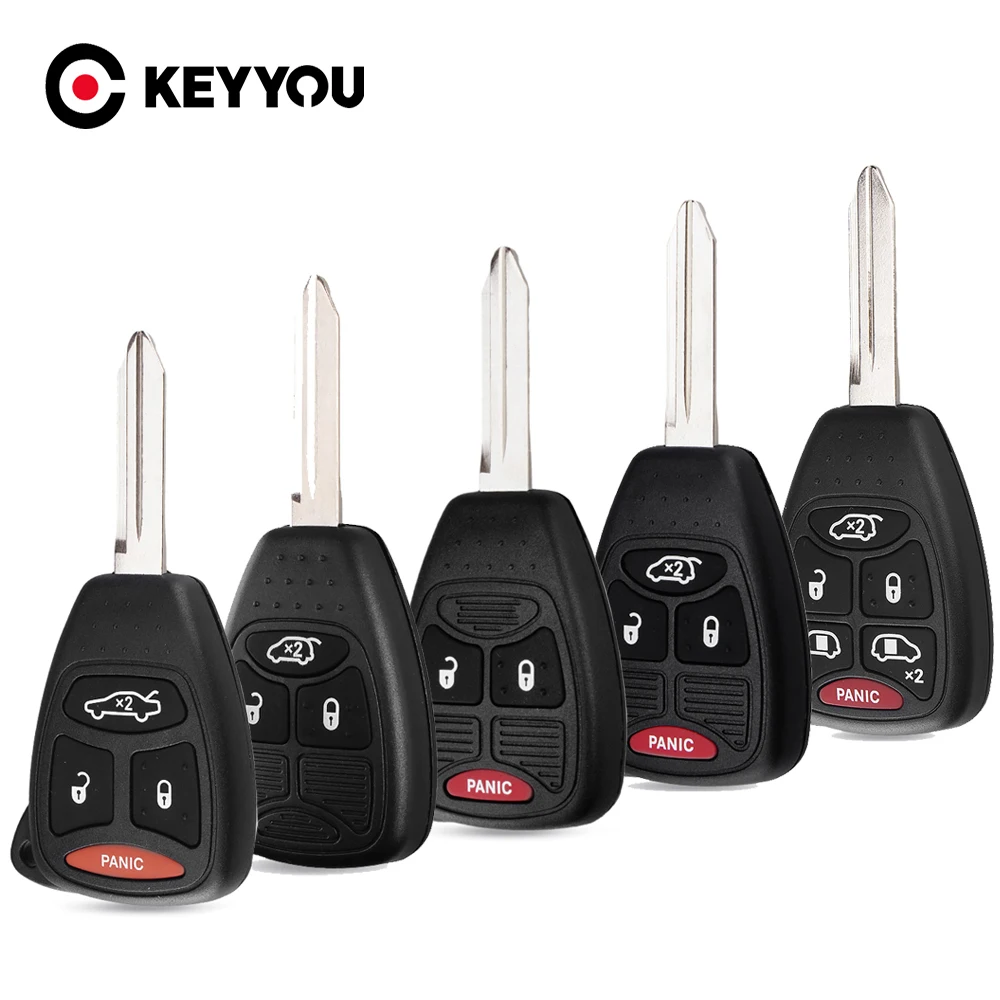 

KEYYOU 40x 2/3/4/5 BNT Remote Car Key Shell Case For Chrysler 300 Aspen Dodge Dakota Durango For Jeep Grand Cherokee Commander