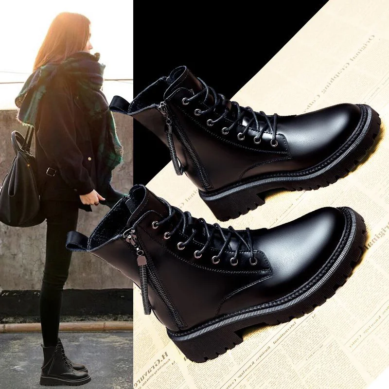 

Женские ботинки с круглым носком, роскошная дизайнерская зимняя обувь, сапоги-женские осенние до середины икры, модная резиновая обувь до с...