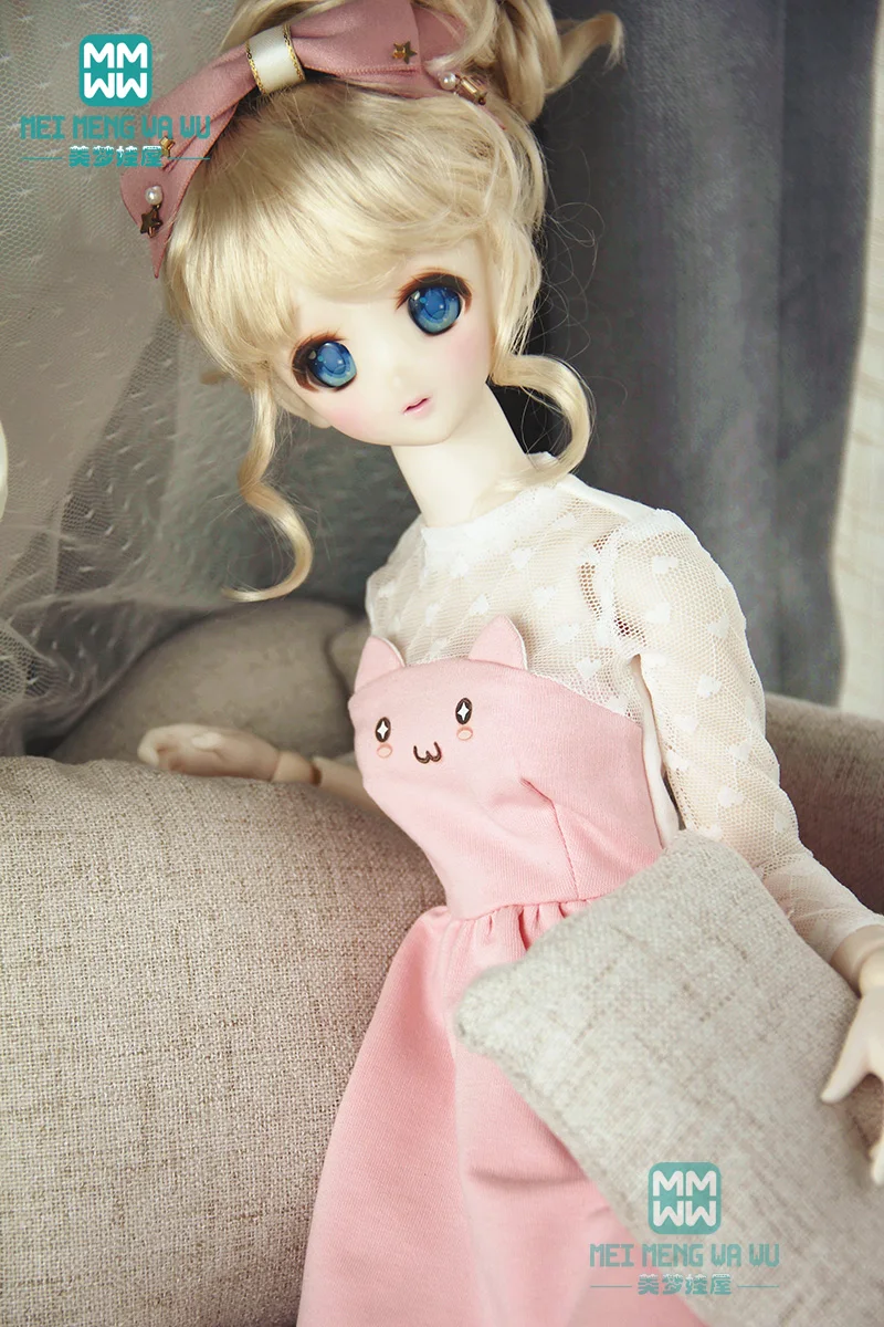 Кукольная одежда BJD подходит для куклы 60 см 1/3 модное черное клетчатое платье