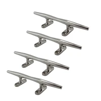 4pcs aisi 316 stainless steel boat deck hollow open base cleat flush mooring cleat 4 inch to 12 inch for marine yacht ship