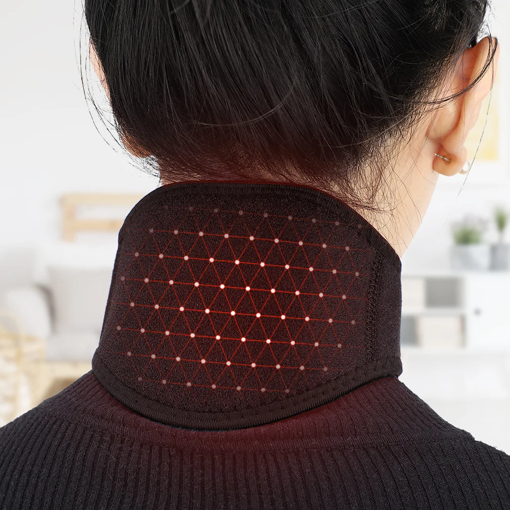 

1PCS Self-heating Tourmaline Neck Magnetic Therapy Support Tourmaline Belt Wrap Brace Pain Relief Neck Massager Products 25-43cm