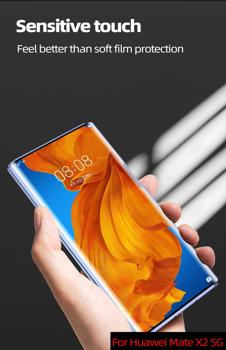 

Front and Back are Tempered Glass Magnetic Attraction Transparent Case For Huawei Mate X2 5G Case For Huawei Mate X2 Case