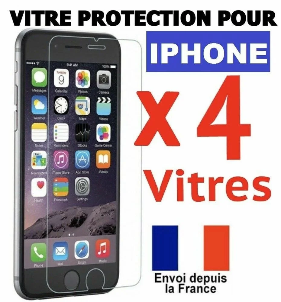 

Vitre protection VERRE TREMP film protecteur cran For iPhone 6/7/8/XS/XR/11 PRO 12