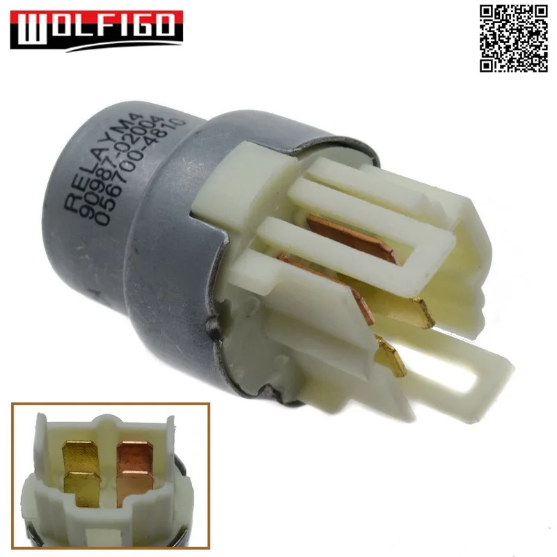 WOLFIGO Новинка 90987 02004 056700 4810 авто реле 12В 4 контактный для Camry Lexus SC300 SC400