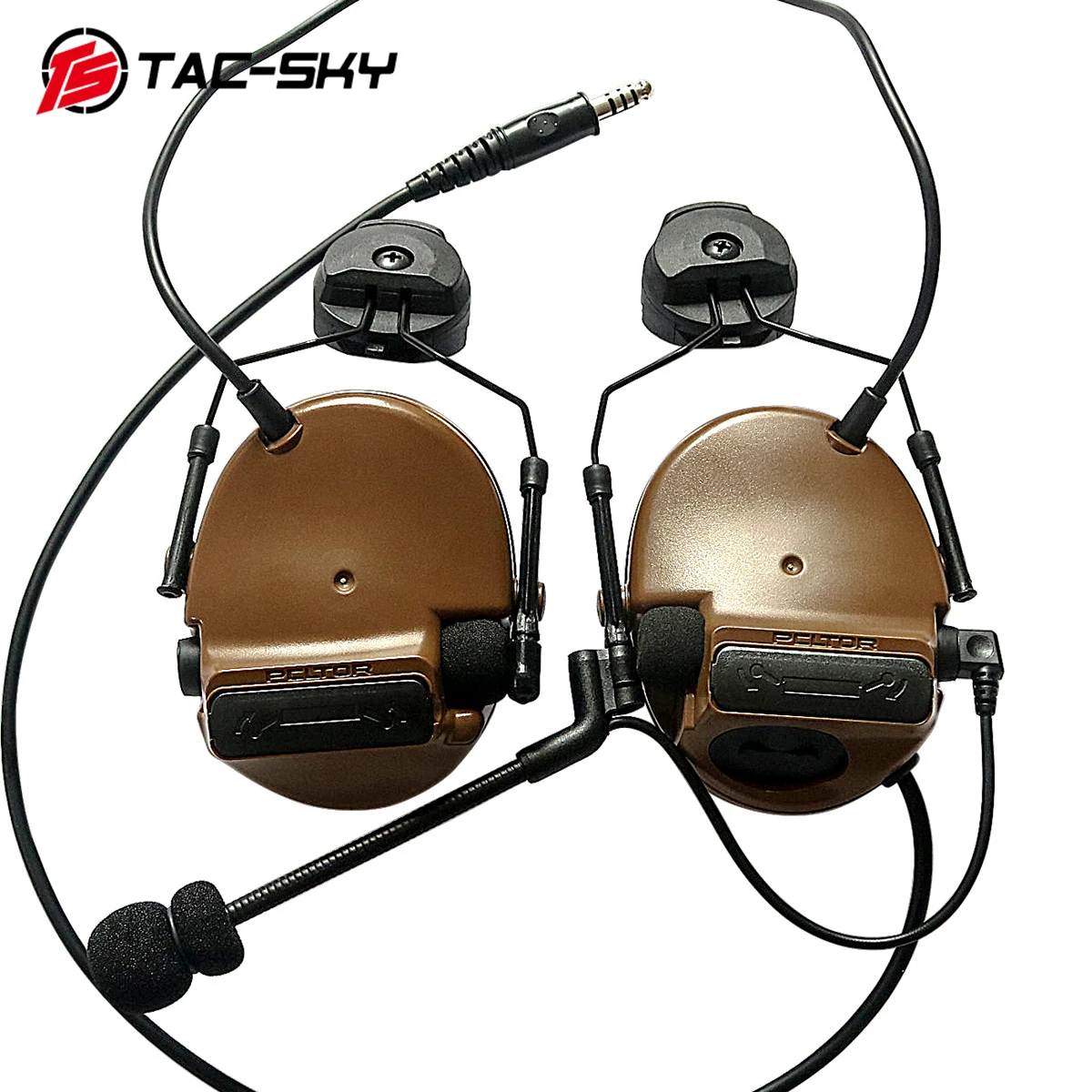 TAC-SKY COMTAC III шлем кронштейн силиконовый наушник Версия Спорт на открытом воздухе шумоподавление пикап Ушная гарнитура Военная Тактическая CB