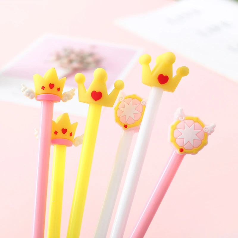 Эллен Брук 1 шт. Гелевые Ручки корейский мультфильм креативная корона крыло