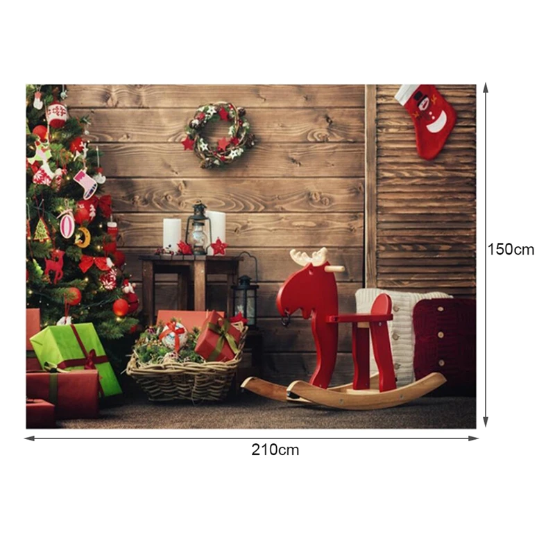 7X5ft Christmas Tree Background Photography Socks Photo Studio Cloth2 | Электроника