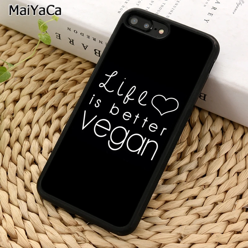 MaiYaCa вегетарианские животные любовь цитаты чехол для телефона iPhone 5 6S 7 8 plus 11 12 Pro X