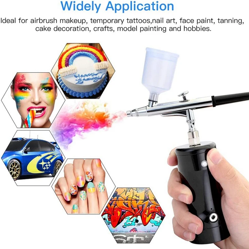Набор Аэрограф мини двойной перезаряжаемый 20CC 40CC воздушный компрессор чашки для