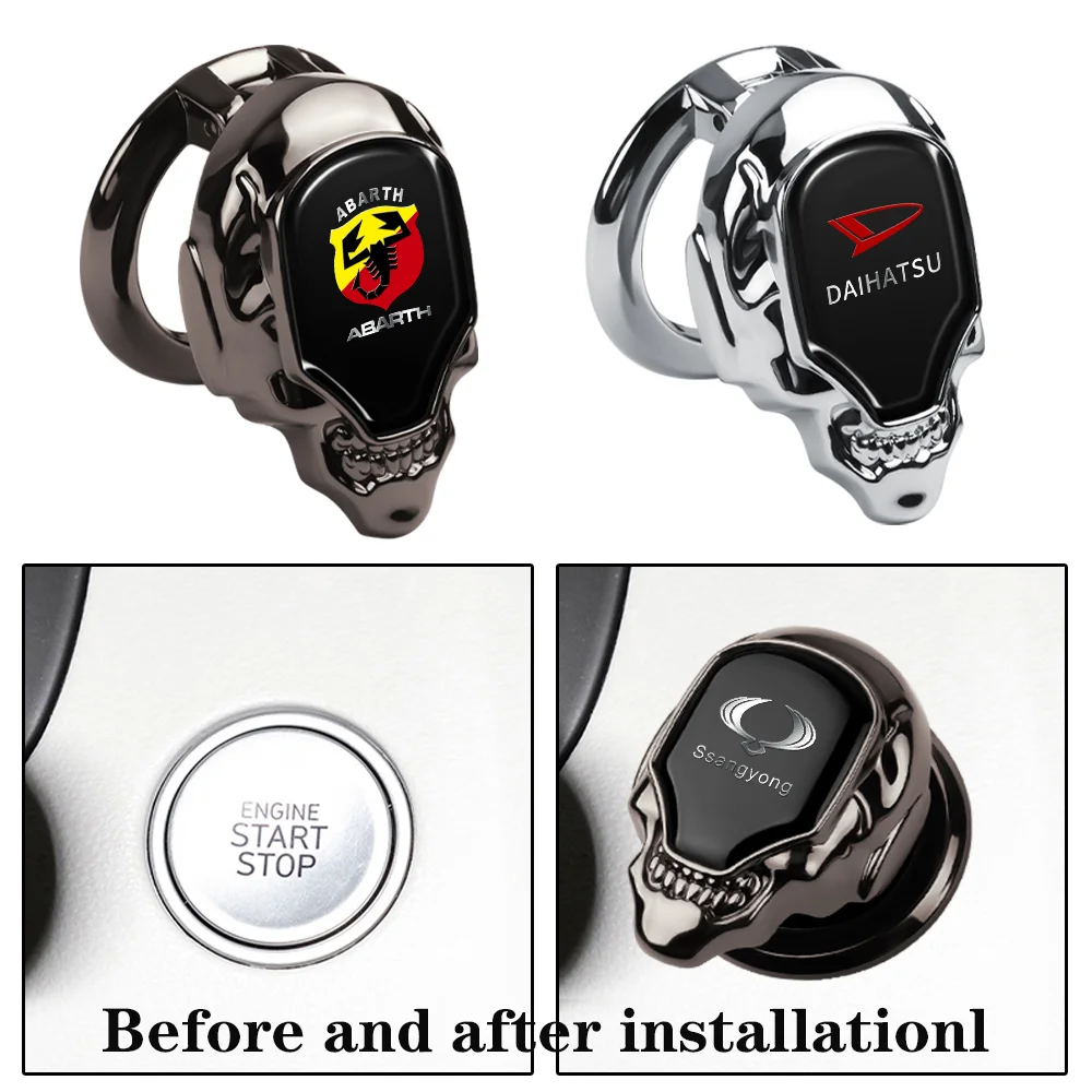 

Car Styling 1PCS Engine START Button Cover STOP Switch Key Decor Stickers For JEEP Patriot Wrangler Cherokee Compass Trail Hawk