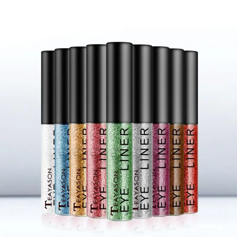 Жидкая подводка для глаз стойкая водостойкая прочная 15 цветов золотистая