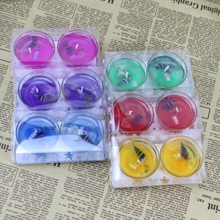 Чаша shaped свечи ремесла желе творческий подарок на день рождения практичный