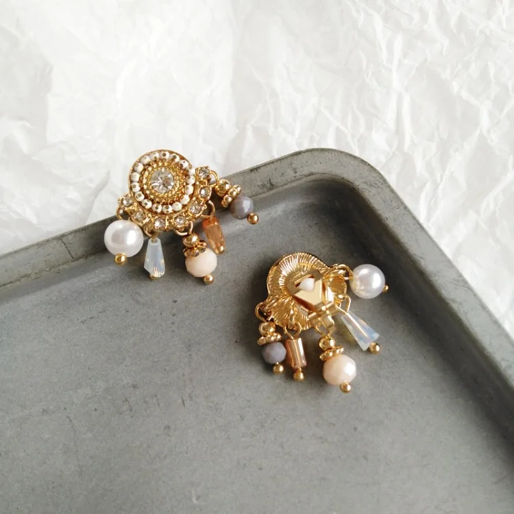 Стразы серьги клипсы без отверстий стильные винтажные серьги|Серьги-клипсы| |