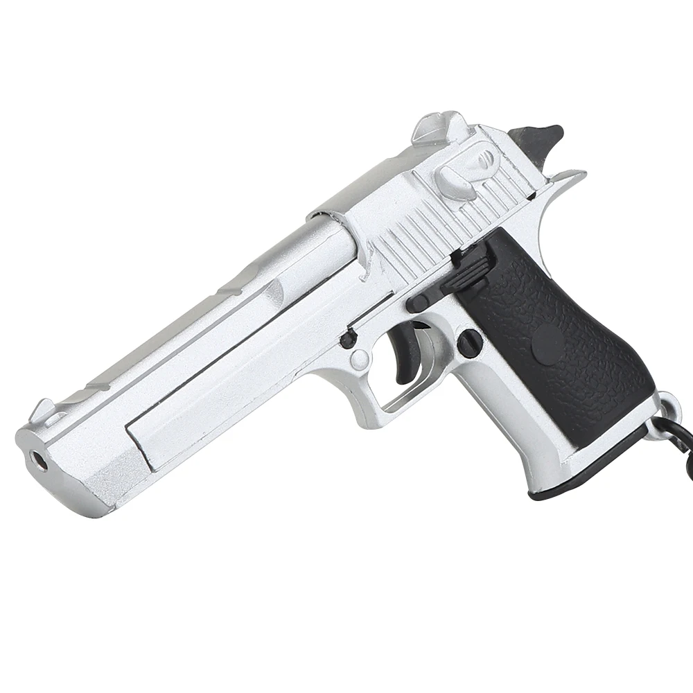 

Deagle Keychain Movable Slide & Magazine Tactical Keychain Pistol Shape Portable Decorations Gift Mini Gun Keyring