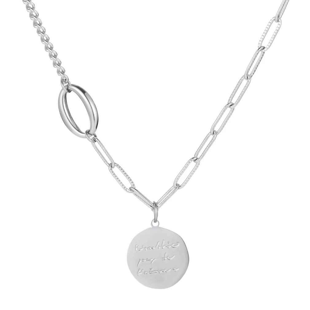 

Ожерелья JHJT из нержавеющей стали в стиле хип-хоп с монетами для женщин и мужчин, комбинированная цепочка-чокер, ожерелье, ювелирные изделия, аксессуары, подарки