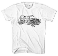 mini cooper schematic classic cars unisex t shirt all sizes