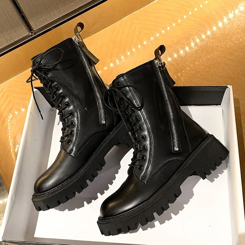 

Женские ботильоны на массивной подошве, Зимние Модные пикантные дизайнерские брендовые теплые ботинки на платформе, 2022