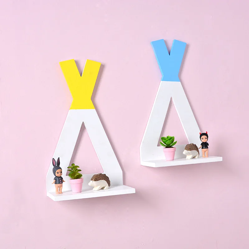 Деревянная Декоративная стойка для хранения в скандинавском стиле гостиной DIY