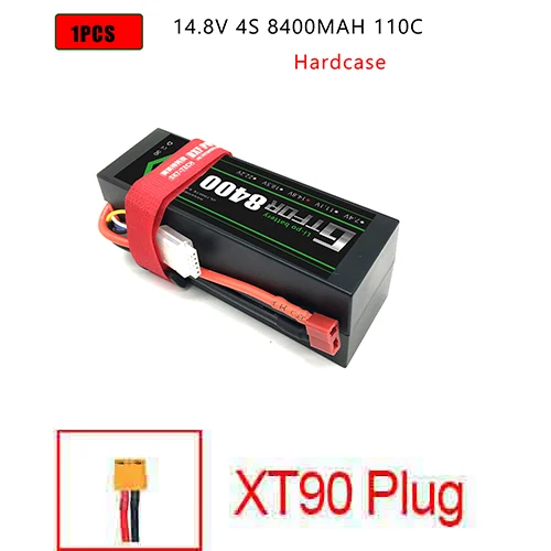 1PCS4S8400HARDXT90 DXF Lipo батарея 4S 8000mah 8400mah 14,8 V 110C 220C Hardcase для 1/8 1/10 масштаб Электрический радиоуправляемый Багги Truggy гусеничный автомобиль - Цвет: 1PCS4S8400HARDXT90