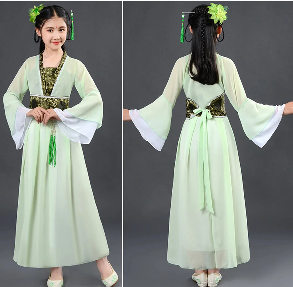 

Ancient Chinese Traditional Summer Clothing for Girls Fairy Pink Hanfu Children Stage Performance Hanfu Fairy Dress Kids
