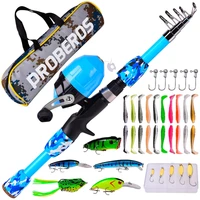 1 2m1 8m childrens telescopic fishing rod set with reel hook bait combos outdoor casting lure fishing rod fishing tackle bag
