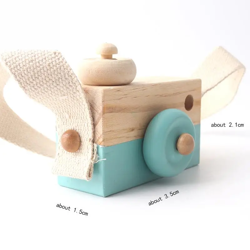 

Wooden Baby Toys Fashion Camera Wood Pendants Montessori Toys For Kids Wooden Diy Present Nursing Gift Baby Block