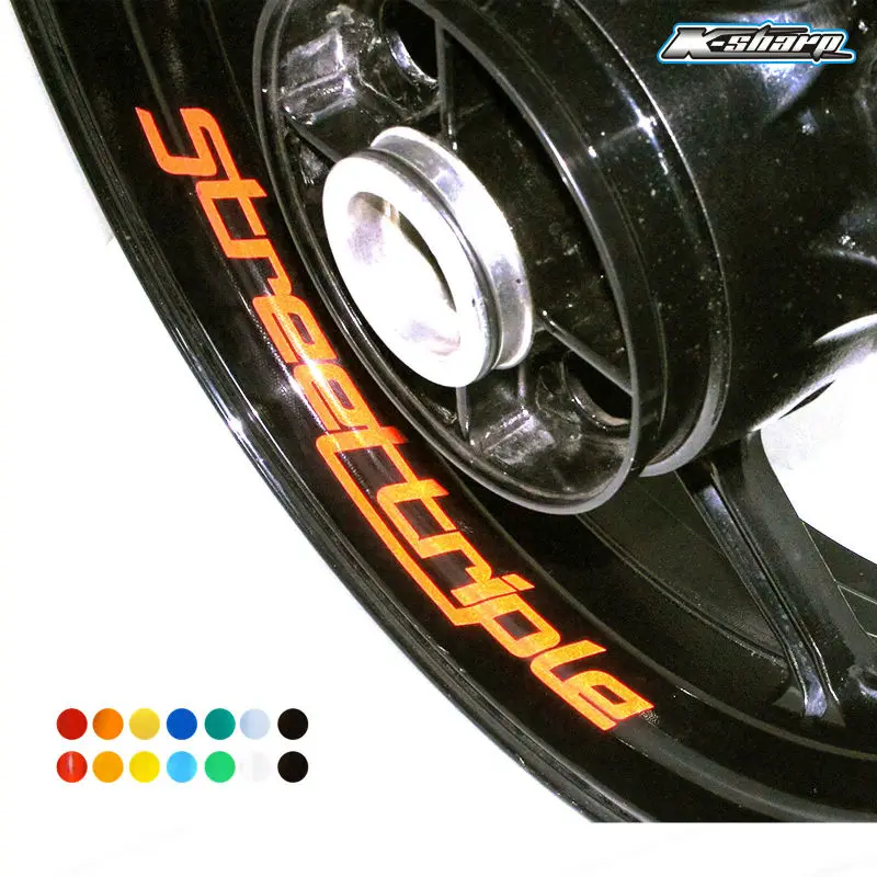 

8 X CUSTOM INNER RIM DECALS WHEEL Reflective STICKERS STRIPES FIT for DUCATI STREETTRIPLE