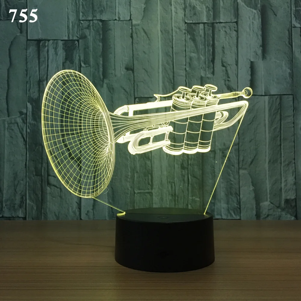 3D ночной Светильник креативный музыкальный подарок умная Светодиодная
