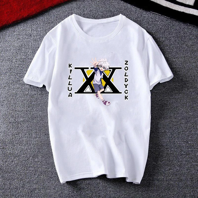 

Men Women T-shirt Tops Kawaii Hunter X Hunter Tshirt Killua Zoldyck T-shirt Crew Neck Fitted Soft Anime Manga Tee Shirt Clothes