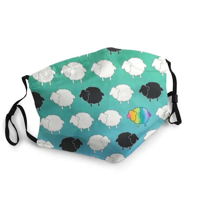 

Радуга овечья маска пылезащитные многоразовые мультфильм маска для лица Защитная крышка респиратор для взрослых Рот-муфельная печь